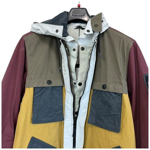 STONE ISLAND Tri-Color Jacket In Mustard Size L - Picture 4 of 15